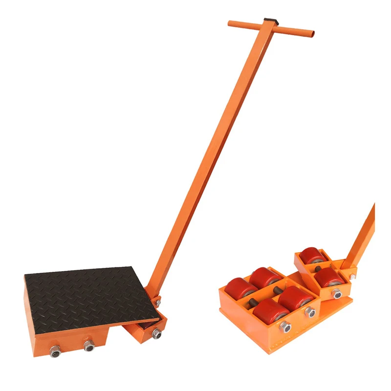 Heavy Duty Load Moving Skates Machinery Moving Cargo Trolley Rigger Skates Pallet Container Transport Roller Moving Skates