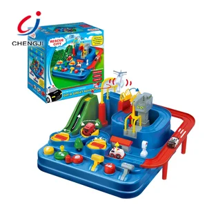 Creative Children Gift Plastic Railway Adventure Track Toys Racing Slot Car Adventure Track Toy