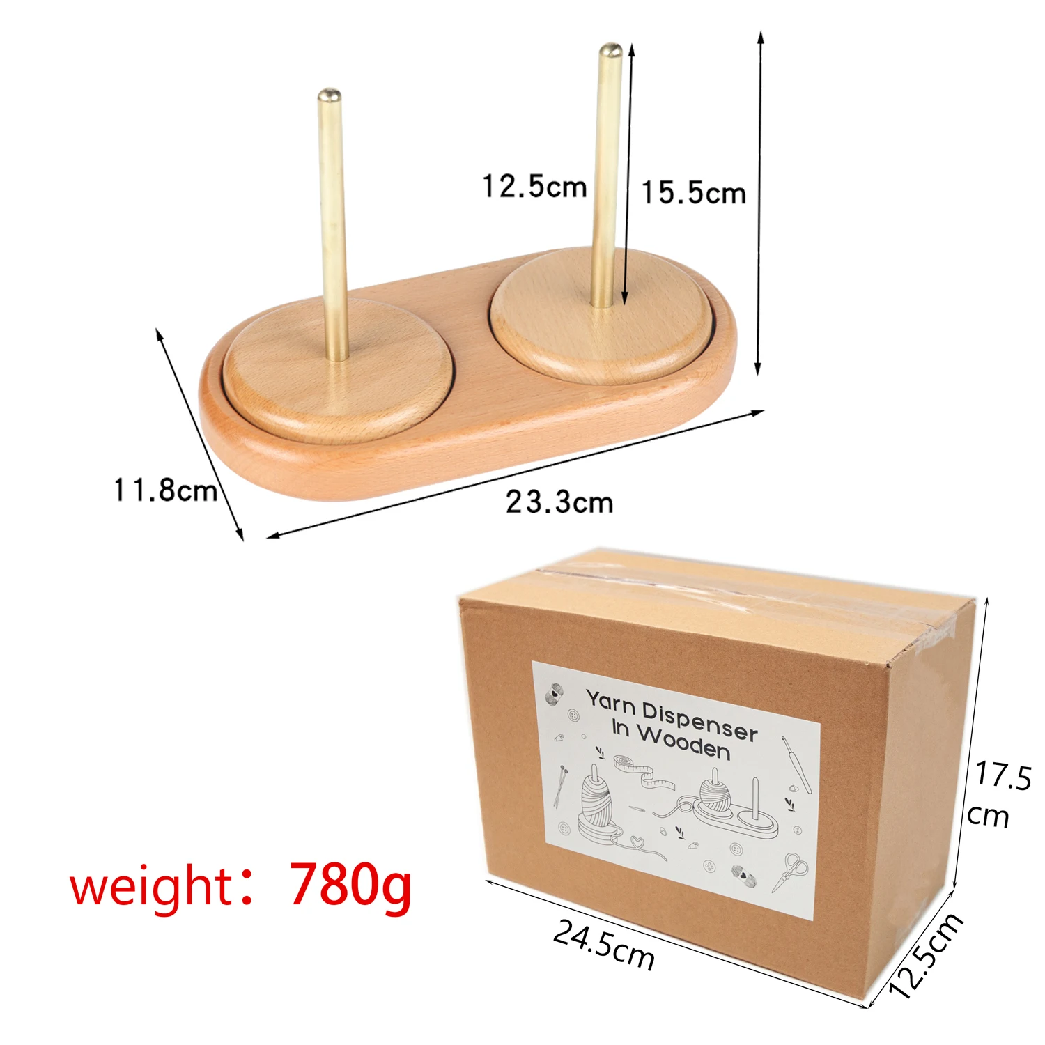 Wooden Yarn Holder Dispenser For Crocheting Yarn Ball Holder For