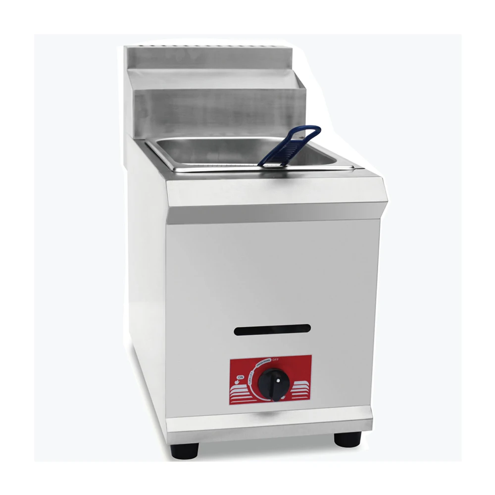 Hot Sale Commercial Stainless Steel Single Tank Churros Burners LPG Gas Chip Deep Fryer Machine supplier