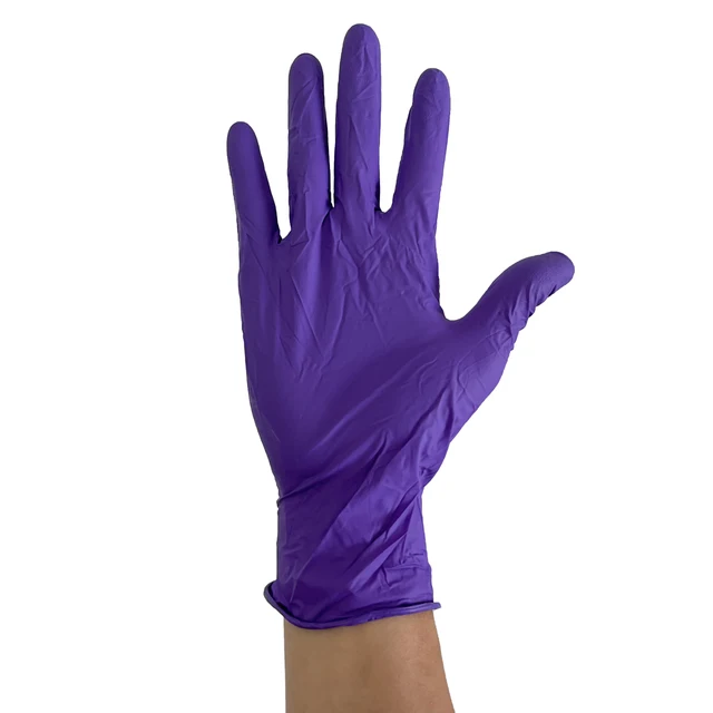 Hot Sale High Quality Powder Free Nitrile Gloves Blue Color Black Color Purple Color Factory Supplier