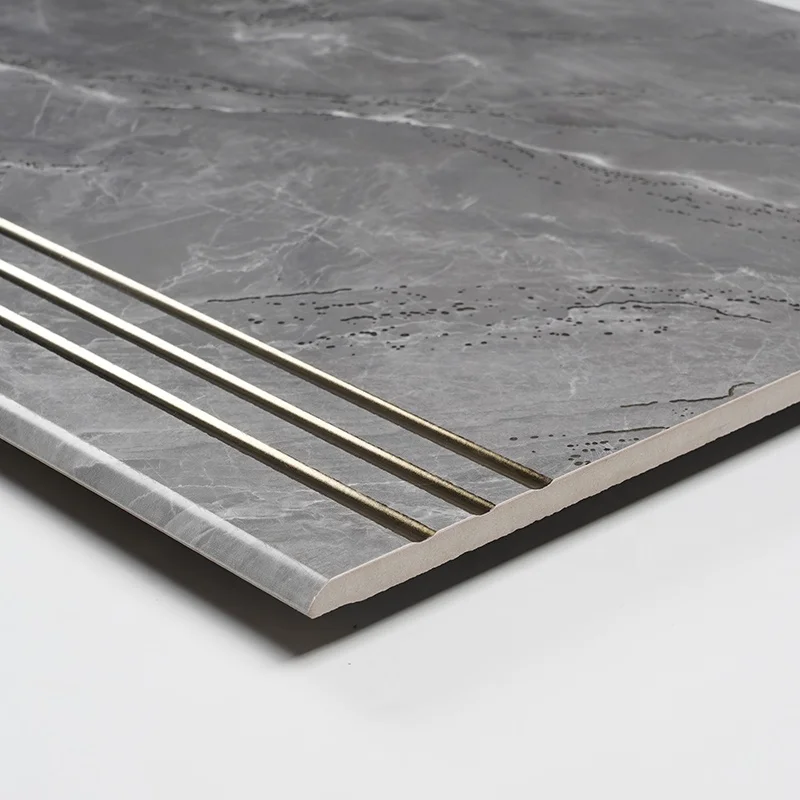 High Quality Non Slip Polished Porcelain Anti-slip Stair Step Tiles for Modern Home Staircase