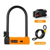 U-shaped lock frame with 1.8-meter extended steel cable
