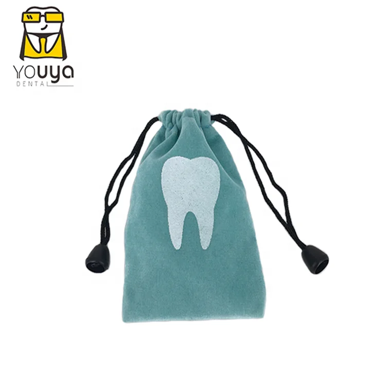 
Рекламный Пользовательский логотип зуб Фея сумка бархатная сумка с шнурком 