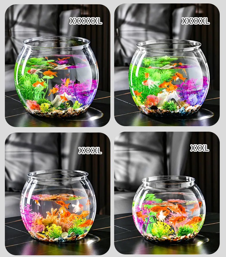New Pet Mini Plastic Fish Bowl Aquariums Acrylic Goldfish Tank Bowl
