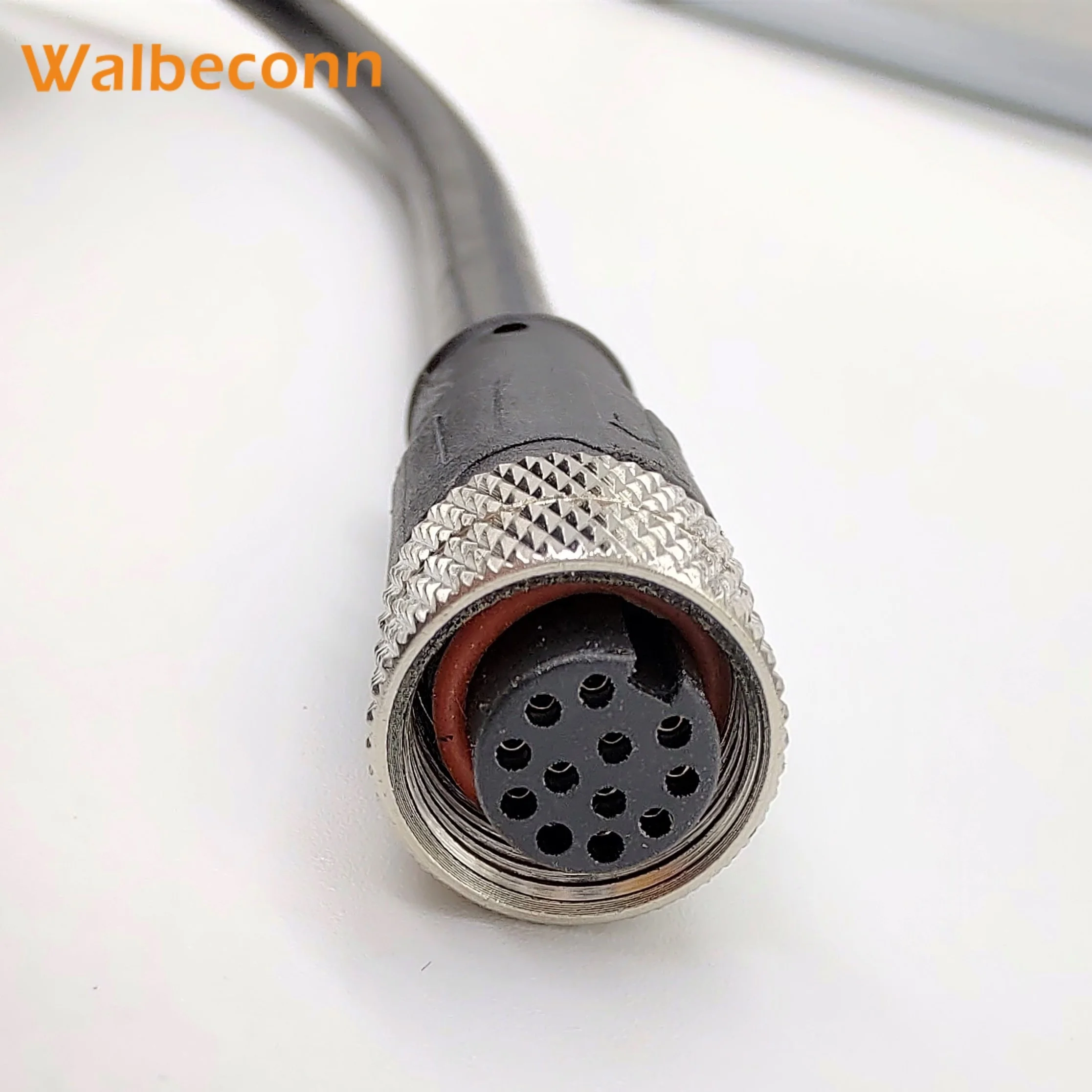 M12 Acode 12pin Female Signal Connector With Cable M12 12pins Female