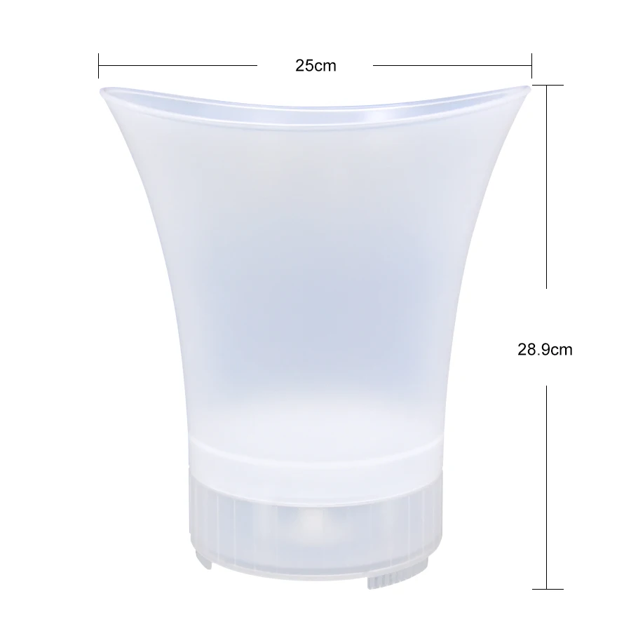 Factory Direct Selling 5L LED Speaker Ice Bucket Acrylic Plastic Beer Cooling Party Ice Bucket
