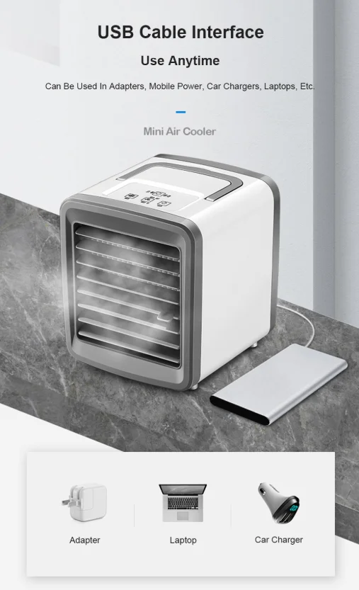Portable Mini Air Conditioner, 300ML, Battery, ABS+PC - detail 8