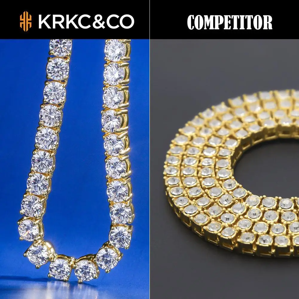 3MM 4MM 5MM Tennis Chain Diamond Jewelry for Men & Women