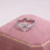 Real solid 10K gold lab diamond ring