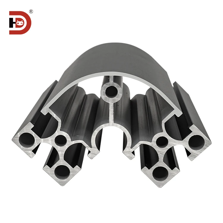 product 8840r black industrial extruded aluminum profile corner equipment frame aluminum alloy 80 arc aluminum-6