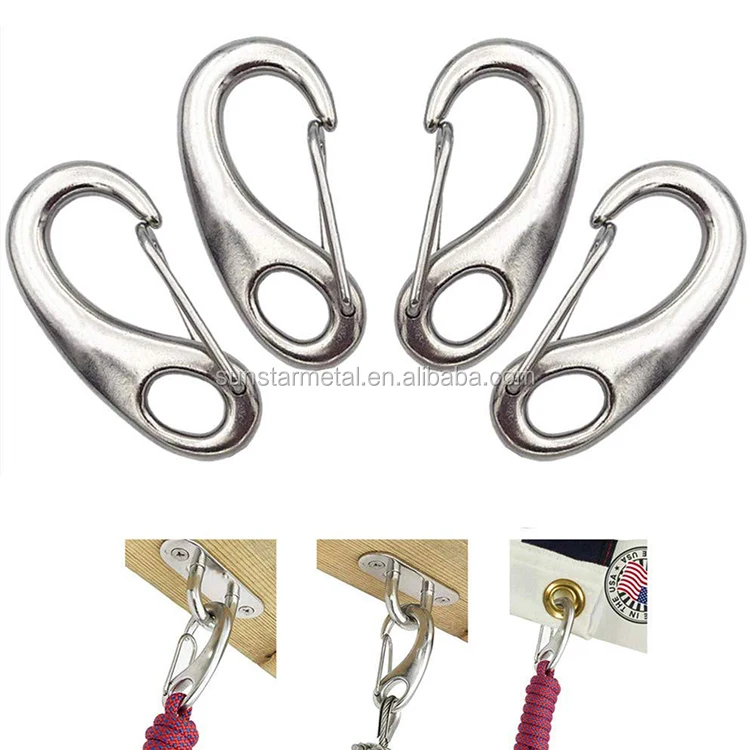 30mm Spring Gate Snaps 316 Stainless Steel Hooks Marine Boat Rigging  Hardware - AliExpress