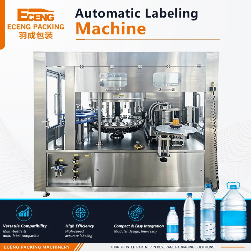 Full Automatic OPP Hot Melt Glue Labeling Machine for PET Plastic Water Beverage Bottles