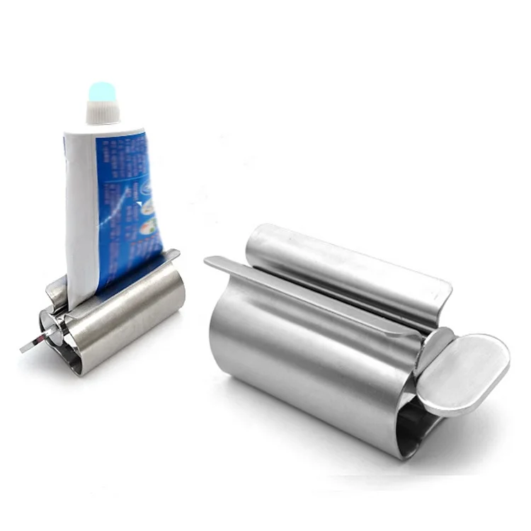 Ролики из нержавеющей стали, металлическая зубная паста, отжим, удобный дозатор с подставкой для сидений, необходимый аксессуар для ванной комнаты