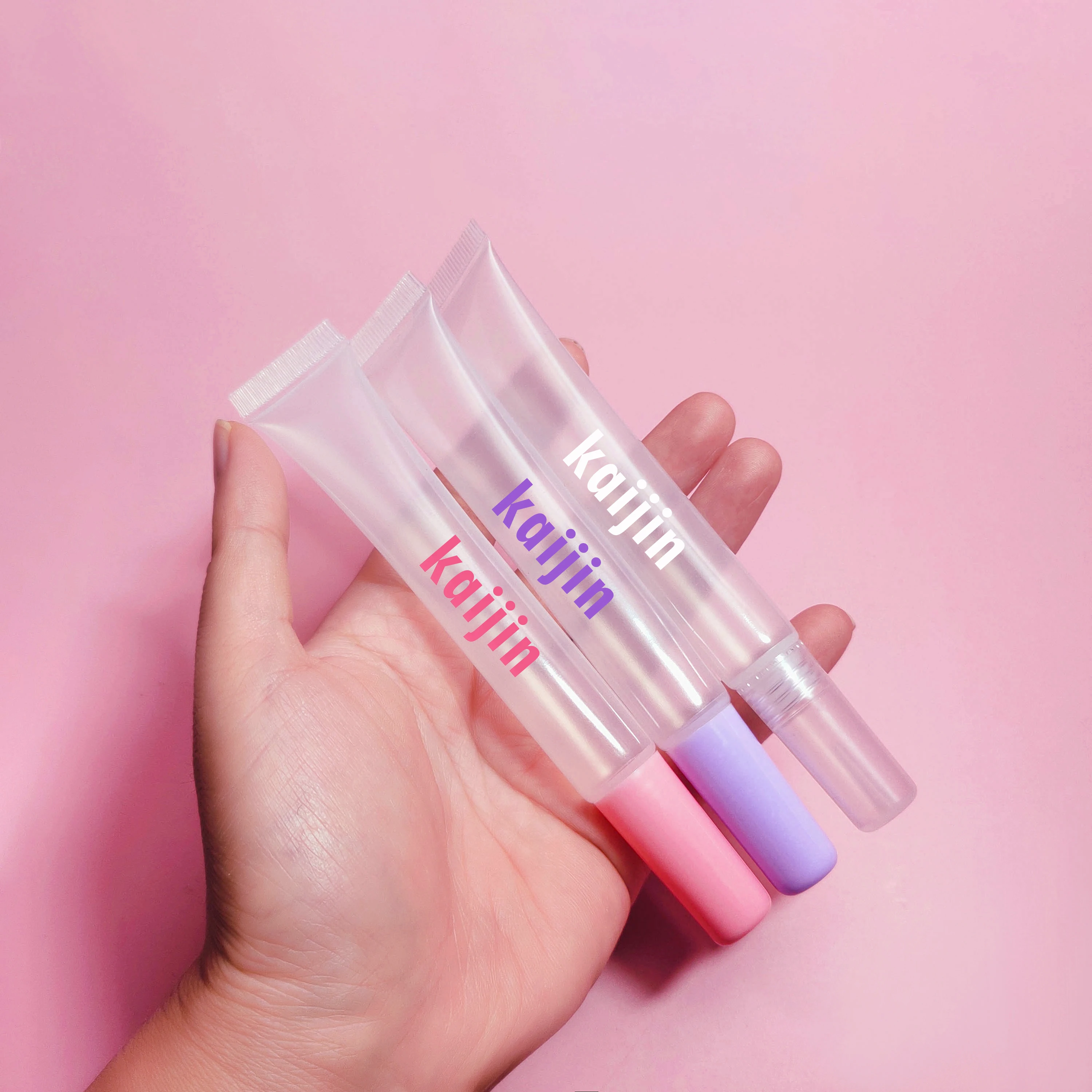 空15毫升唇膏瓶唇彩挤压管唇彩塑料透明管包装15毫升化妆品口红管螺丝