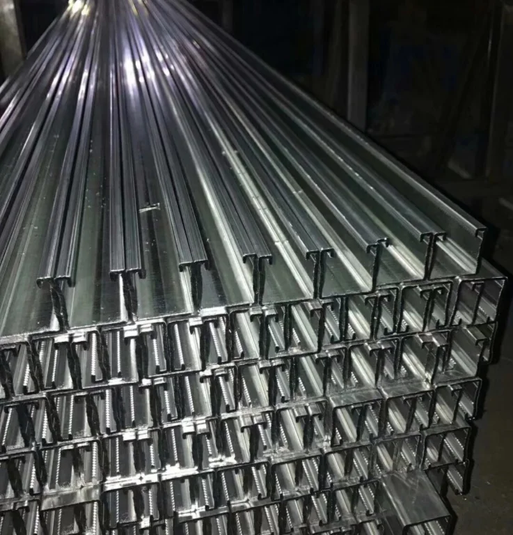 Galvanized Steel Slotted Profile c shaped steel channels for solar photovoltaic panel