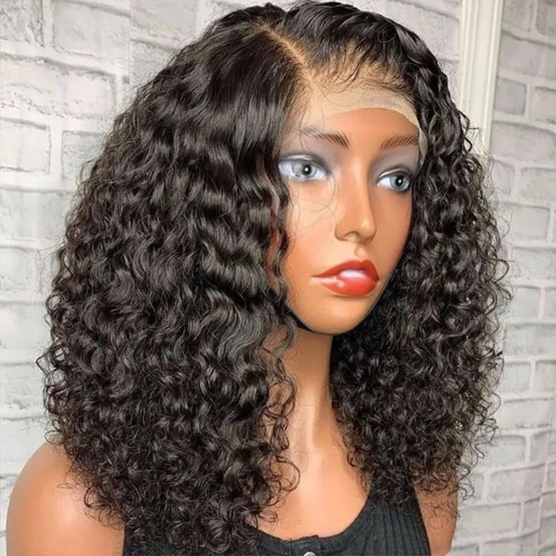 16 Inch HD Lace Full Virgin Brazilian Human Hair Wigs Deep  display picture 1