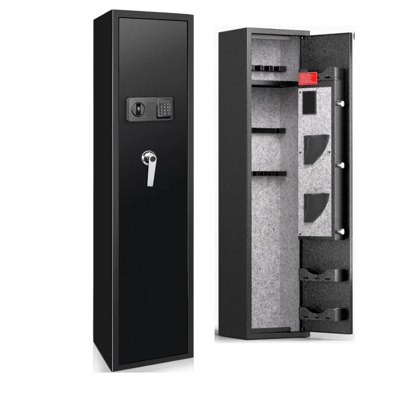 7 Gun Capacity Digital Lock Steel Upgraded Long Gun Safe Cabinet Safe Lockers for Gun Home Closet with Ammo Cabinet