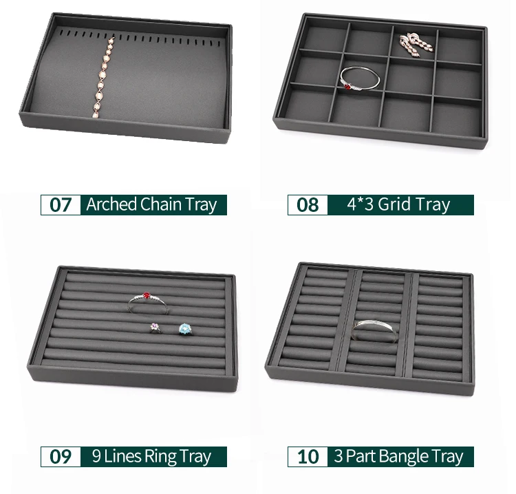 Luxury Stackable Jewellery Display Trays Display Ring Earrings Bracelet