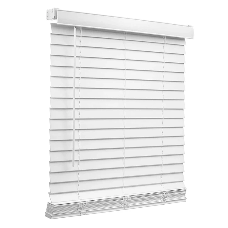 Hot Selling High Quality Vertical Blinds PVC Wooden Cordless Faux Wood Blinds