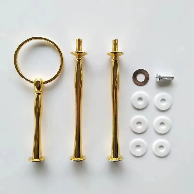 Cake Stand Fitting 3 Tier Cake Plate Stand Handle Mold Crown Hardware Holder For Diy Wedding And