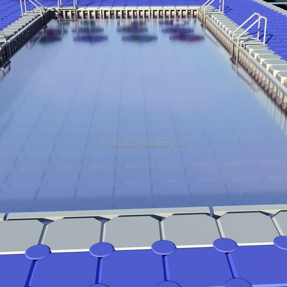 Cheap Stable Modular HDPE Floating Swimming Pool for Recreation Leisure Purpose