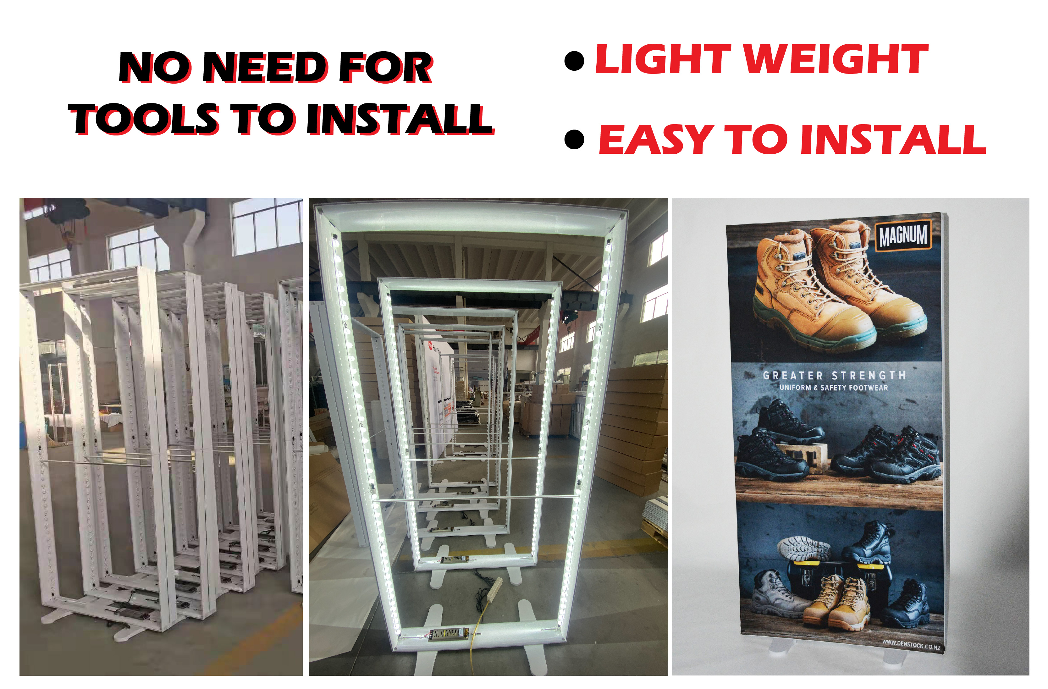 Outdoor Custom Led Light Box Sign Advertising Slim Light Box Signs Show