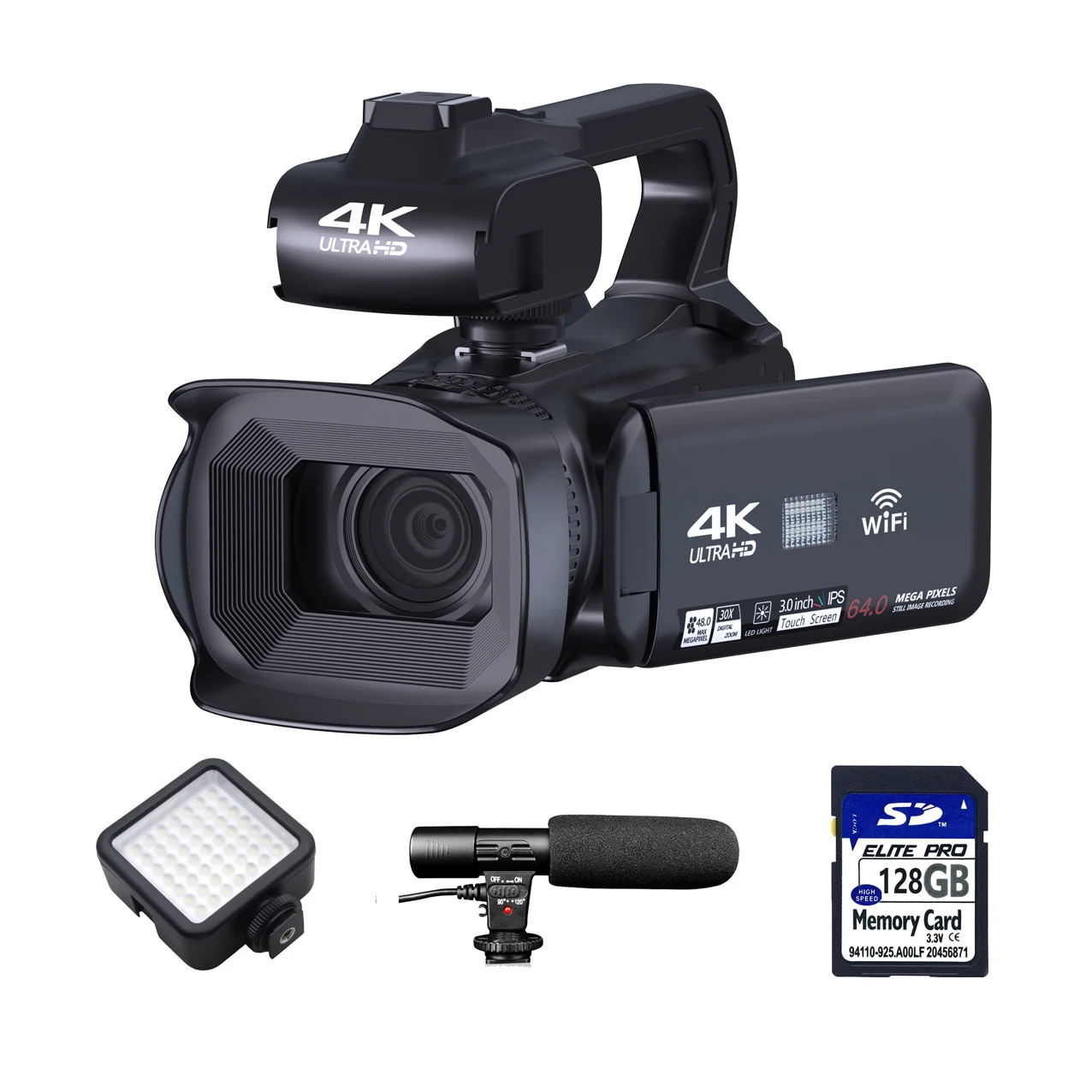 4K 30FPS Digital Video Camcorder with 18X Zoom & WIFI Support