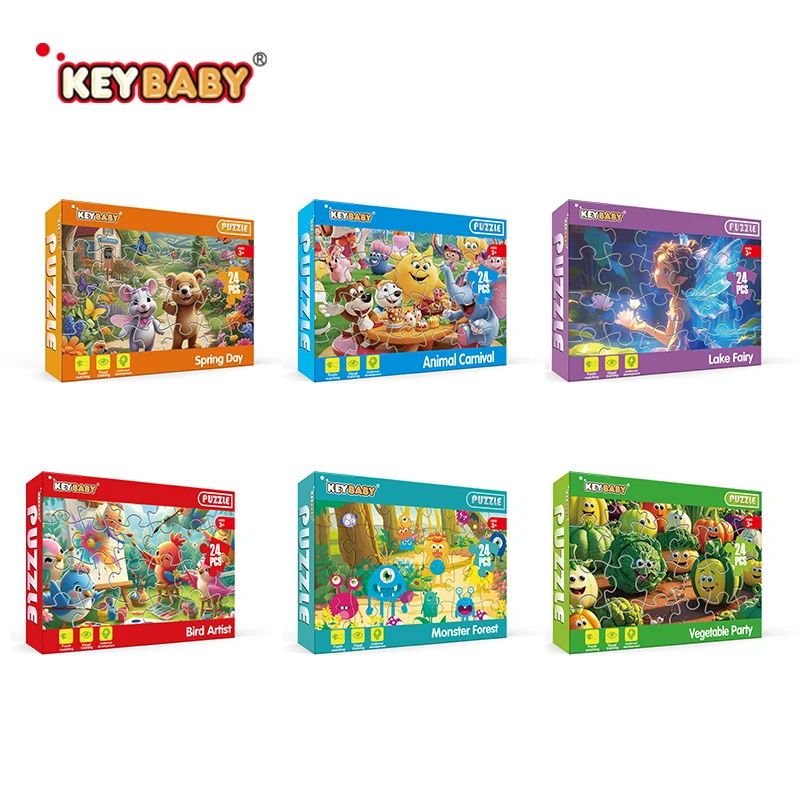 Keybaby Custom Design Cognitive Small Simple Jigsaw Puzzle for Kids