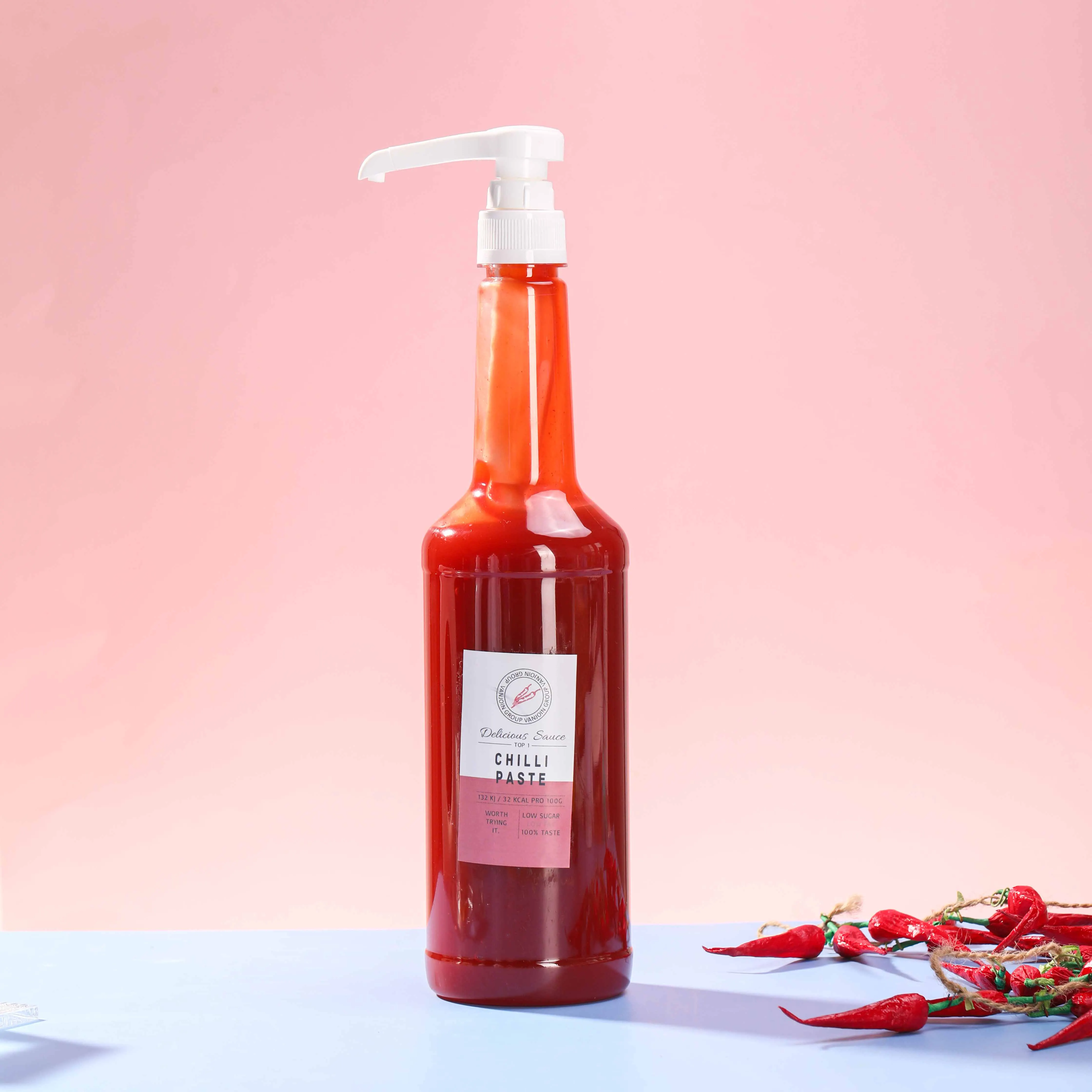 750 Ml Pet Plastic Syrup Sauce Pump Dispenser Bottles Leakproof Food