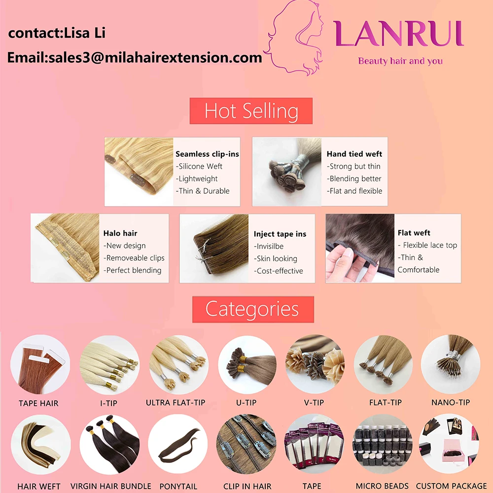 Best Selling Clip On Hair Full Cuticle Remy Lace Clip In Hair Extension