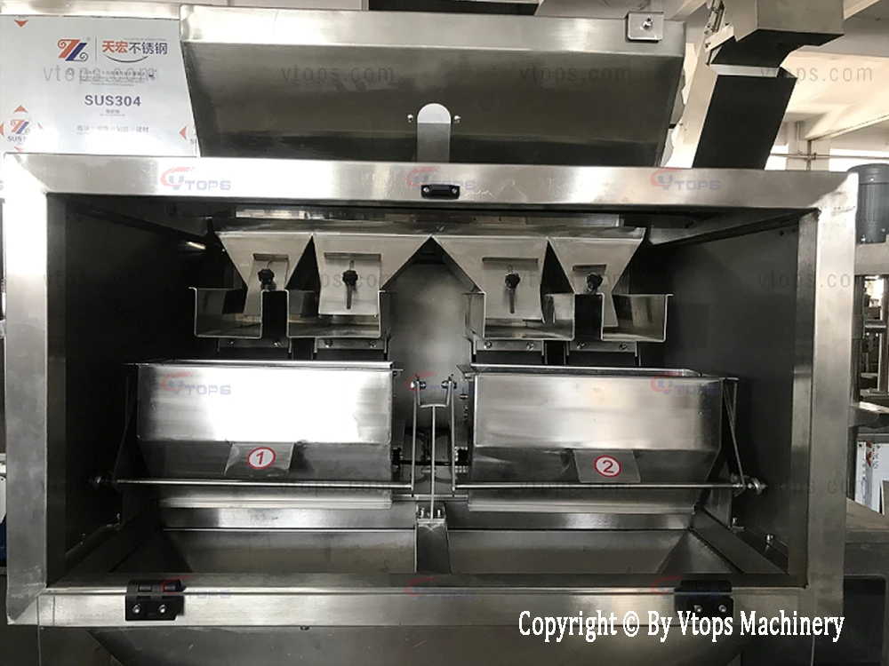 
Многоголовочная машина для взвешивания гранул овощей фруктов продуктов семян 