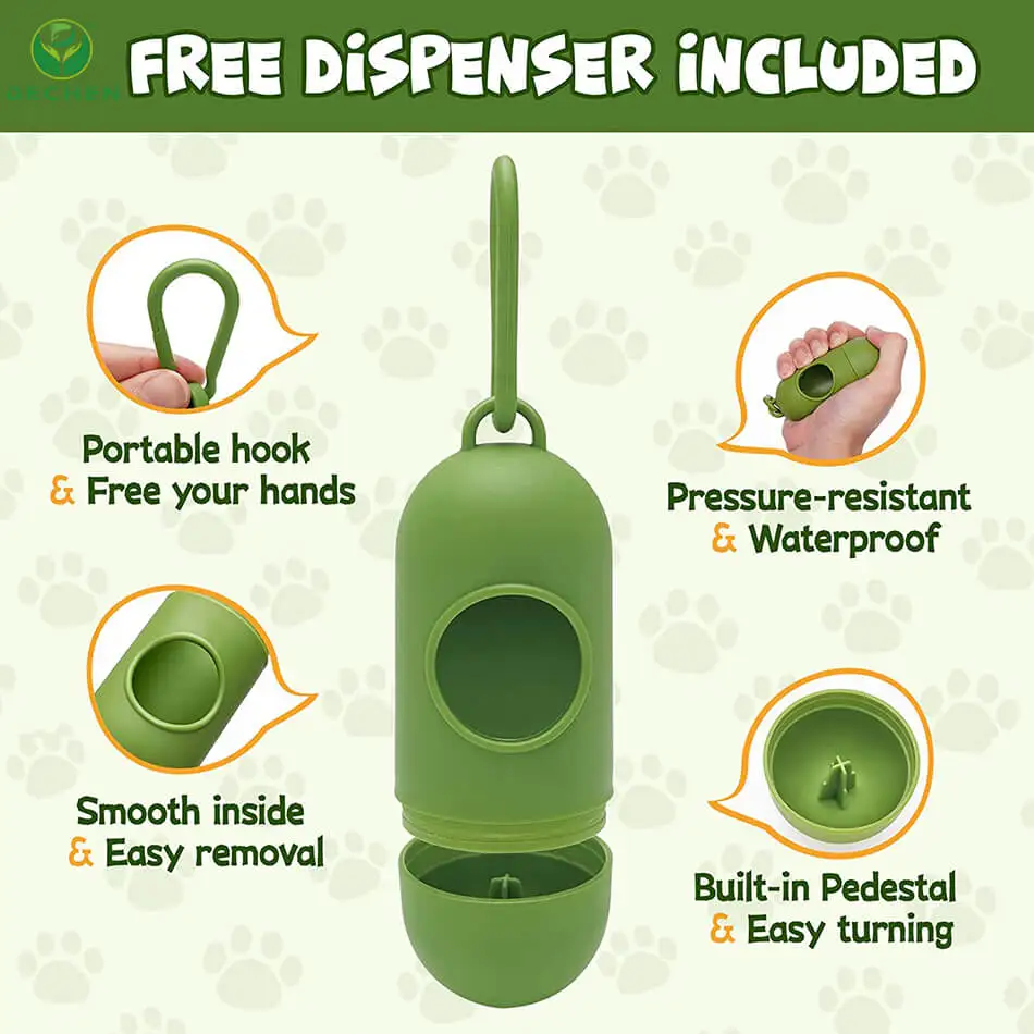 Poo Compostable Litter Bags Custom Biodegradable Pet Waste Dog Poop Bag