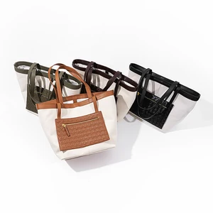 New Arrival Designer Women  Crossbody Handbags Genuine Canvas Leather Fashion Shoulder Bag