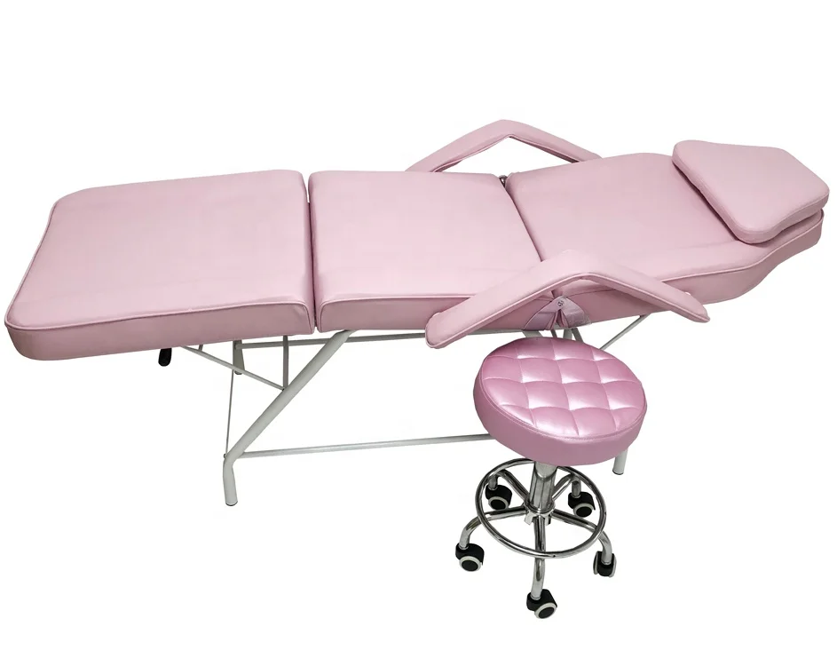 Factory Price Beauty Salon Furniture Massage Table Bed Beauty Bed Pink ...