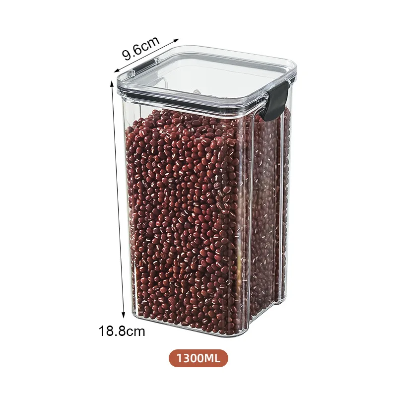 Modern Food Grade PET Plastic Stackable Storage Bins Kitchen Organization Container for Grain Rice Food