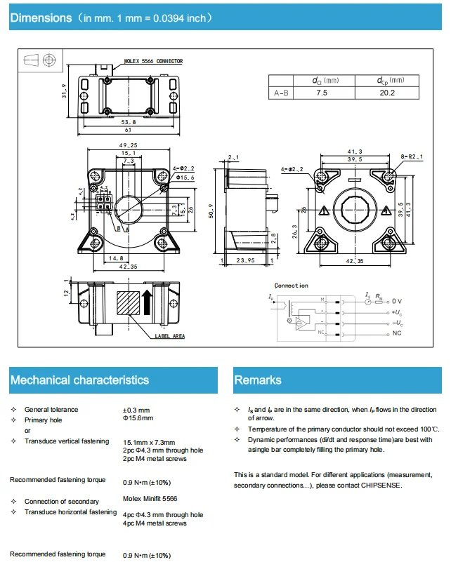 CM1A H01 Series 200A Closed Loop Current Sensor High Accuracy 0.2%  LF 205 for  Metro