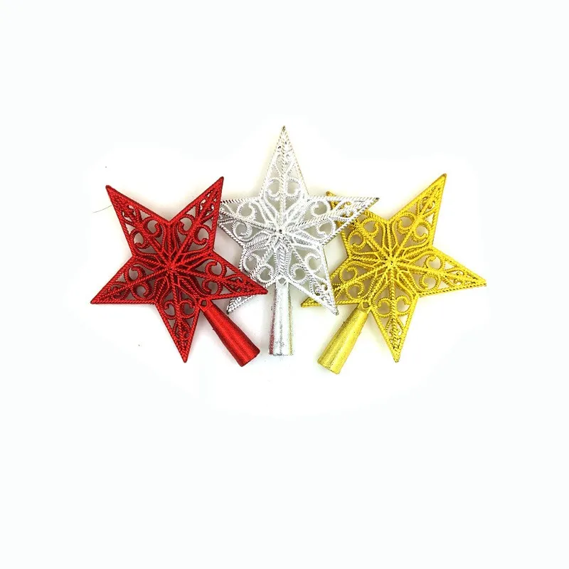 15CM Christmas Tree Topper Star Treetop Decoration for Christmas Home Decoration Christmas Treetop 3D Hallow  Star Topper