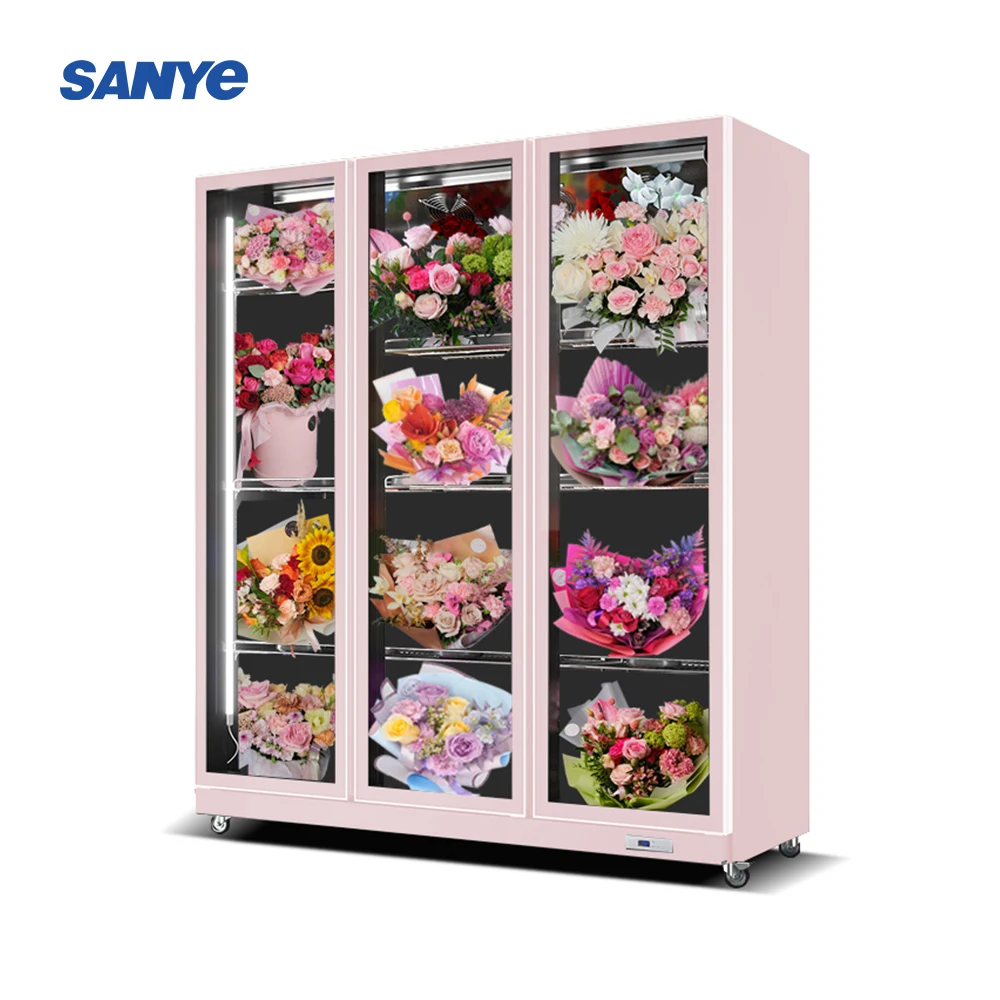Chiller Flower Display Fridge - Upright Refrigerators for Fresh