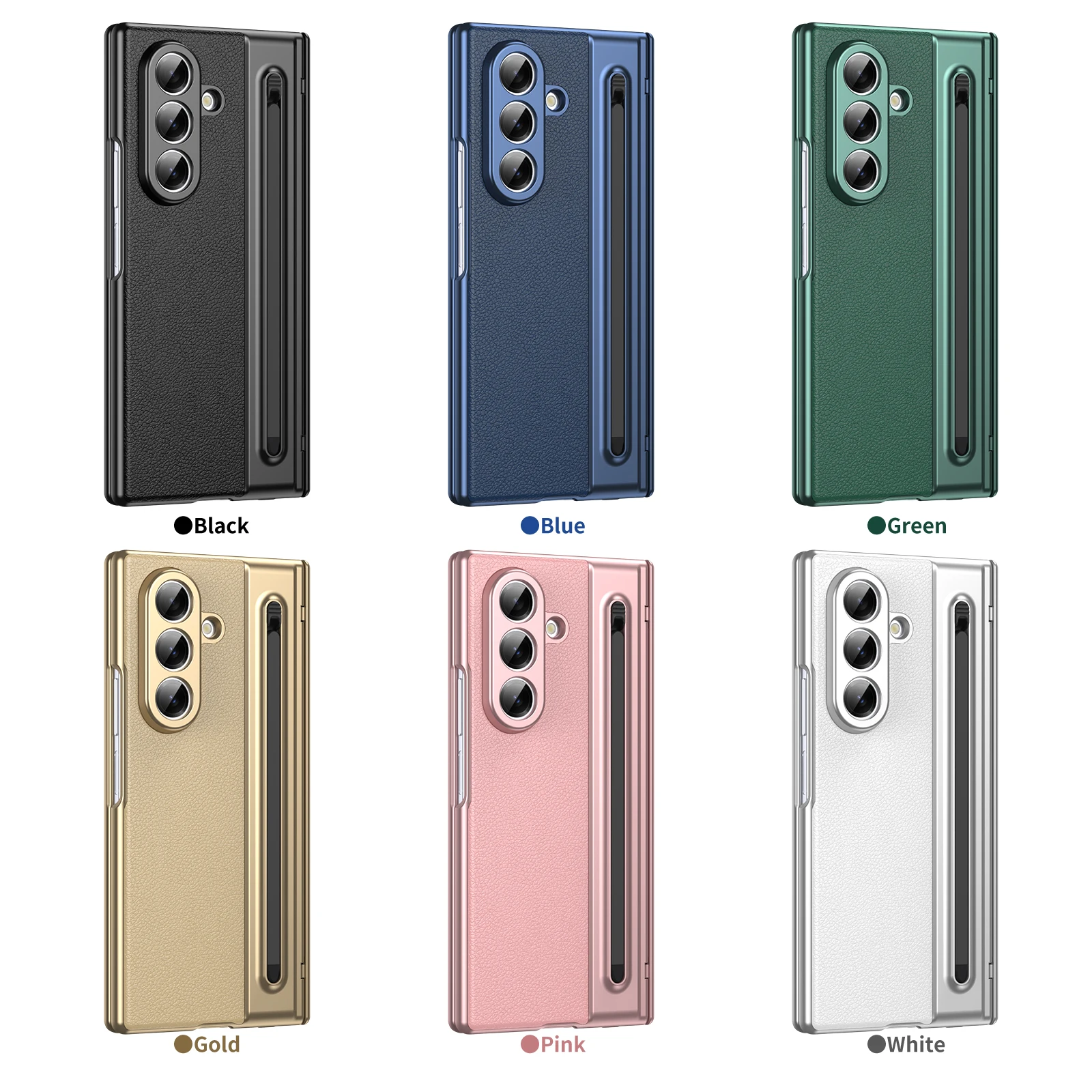 Creative Business Design Phone Case, With Side Pen Slot, Made Of PC Material, Shockproof, Suitable For Samsung Galaxy Z_voghion.com