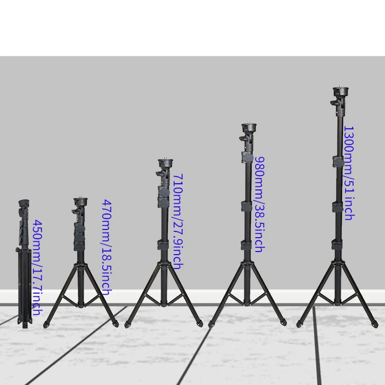 160CM 53in Retractable Aluminum Tripod with Wireless Remote and Phone Clip for TikTok Live,tripod Stand for Phone,video Camera