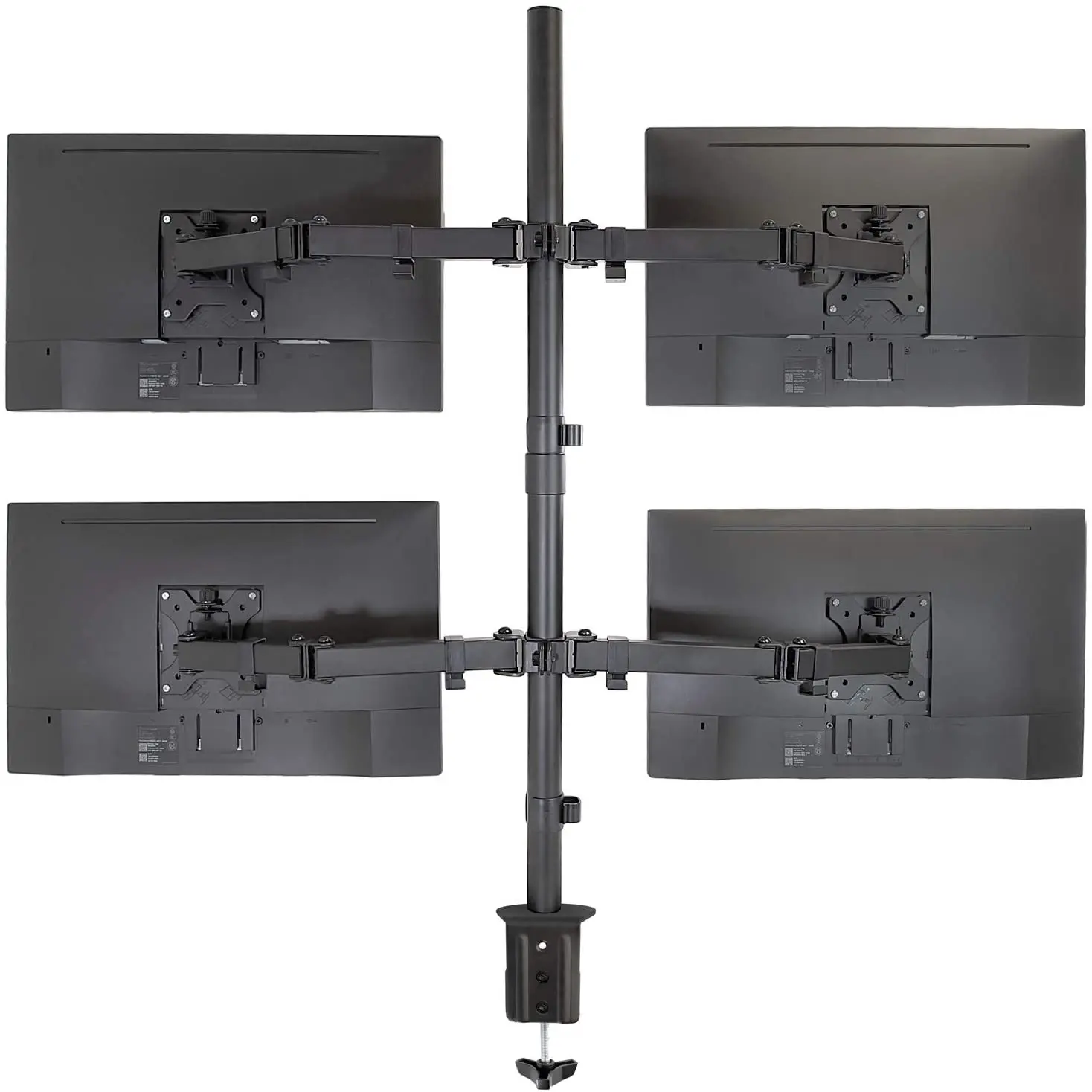 Height Adjustable 360 Swivel Rotation 90 Tilt Stand Mount 13"-27" Computer Screen Quarter 4 Arm VESA Monitor Stand Stock
