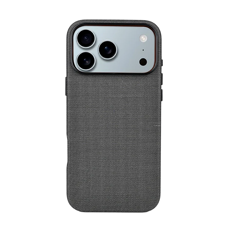 Linen Texture Pro Max TechWoven Custom Logo With Lanyard Function Phone Case For IPhone 17_voghion.com