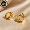 Double-layer ear rims - gold