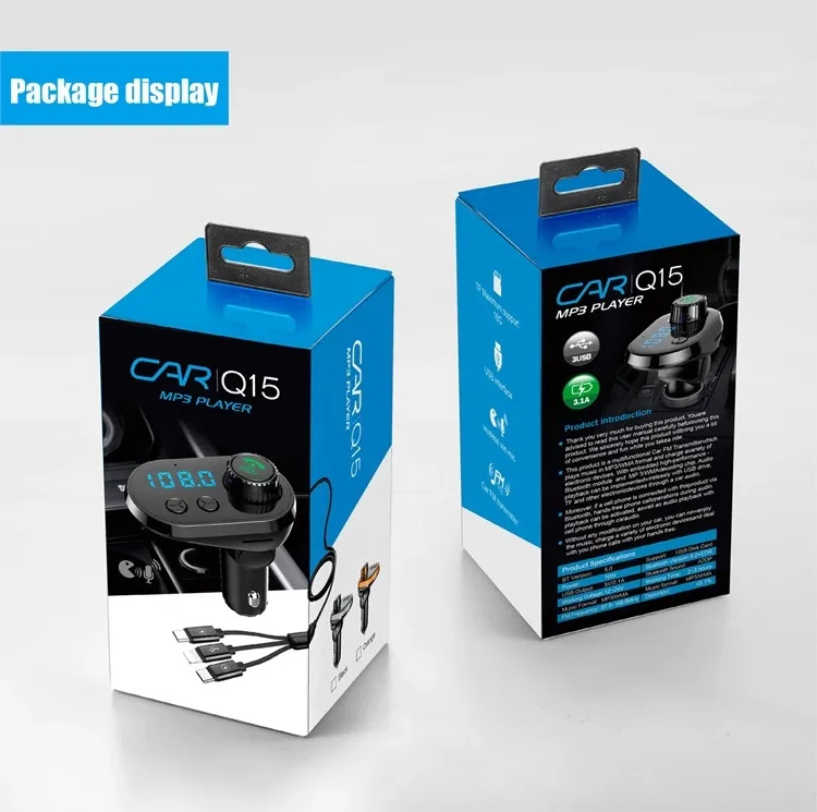 Q15 Incar Charger Fm Transmitter Car Kit Wireless Mp3 Player With Fm