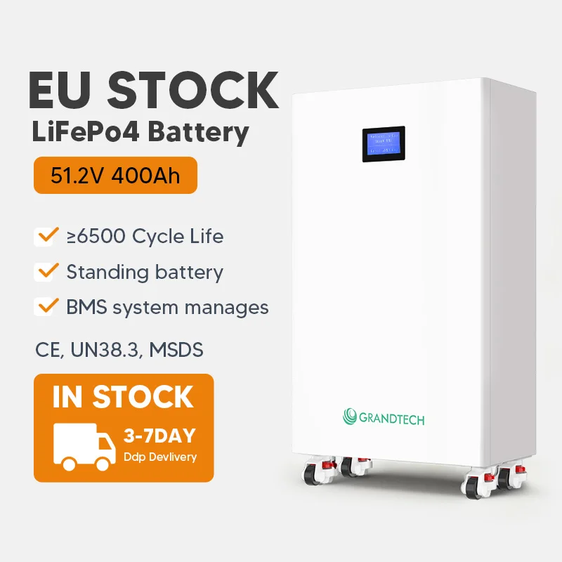 GRANDTECH 48V 314Ah 400Ah Solar Lithium Battery Pack 14Kwh 15kwh 20KWH Solar Energy System 51.2V LiFePO4 Energy Storage Battery