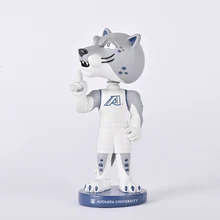 Hot Selling 3D Resin Custom Animal Wolf Bobble Head Dolls Sports Event Mascot Basketball Player