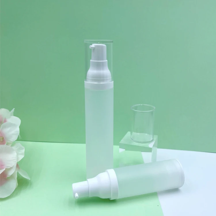 PP Plastic Airless Pump Bottle With Screw for Lotion 15ml 30ml 50ml