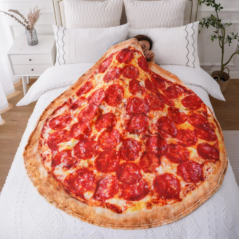 Pepperoni Pizza Blanket Double Sided 80 Inch for Adult and Kids Pizza  Blanket Adult Size Realistic Food Blanket - Main Image