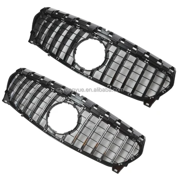 W117 Car Front Grill GTR Sliver Black Front Grille for Mercedes Benz CLA W117 200 250 35 45 AMG C117 2015 2016 2017 2018 2019